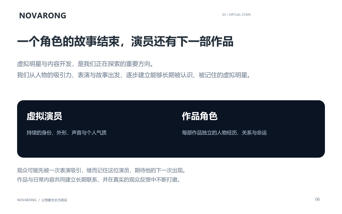 一个角色的故事结束，演员还有下一部作品